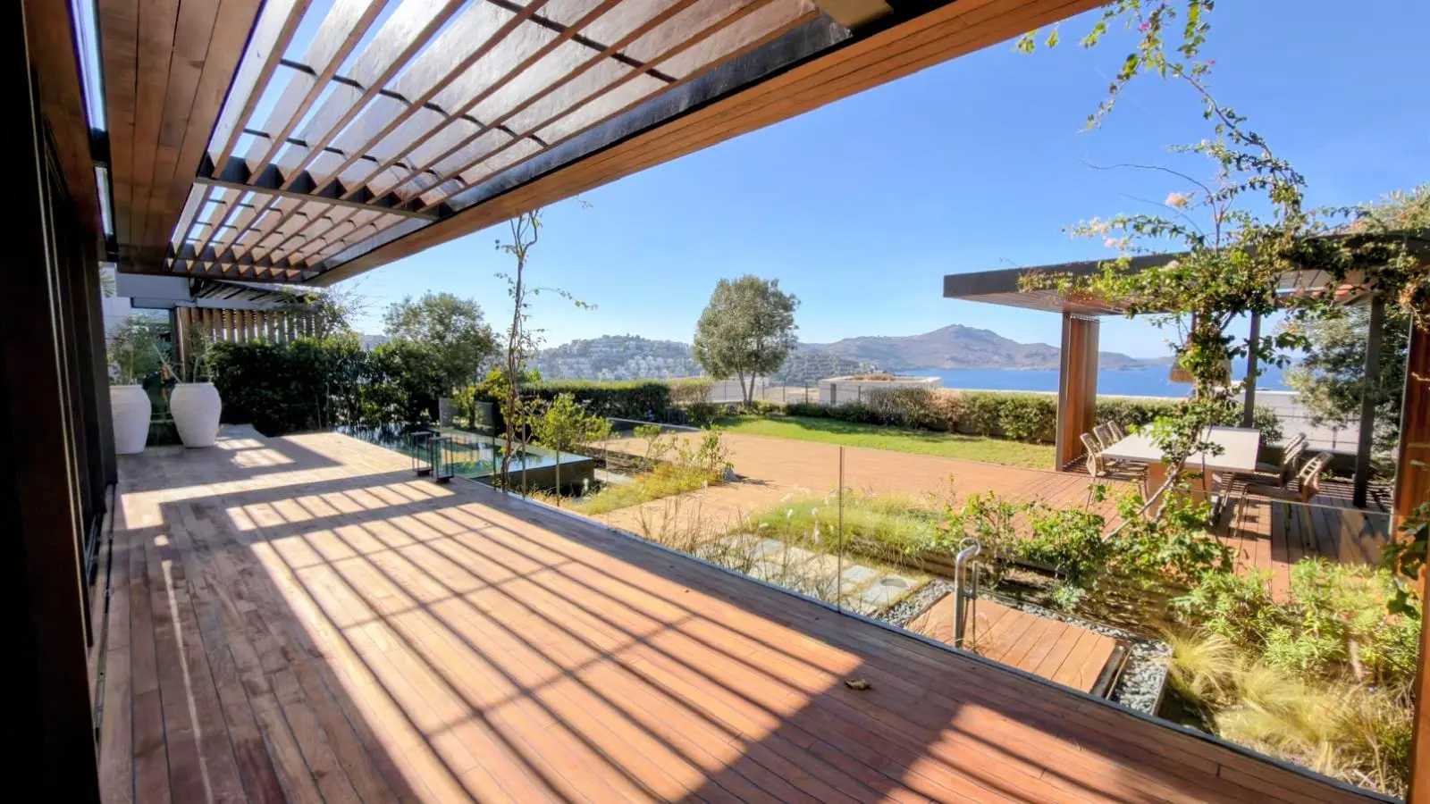 Shaded terrace